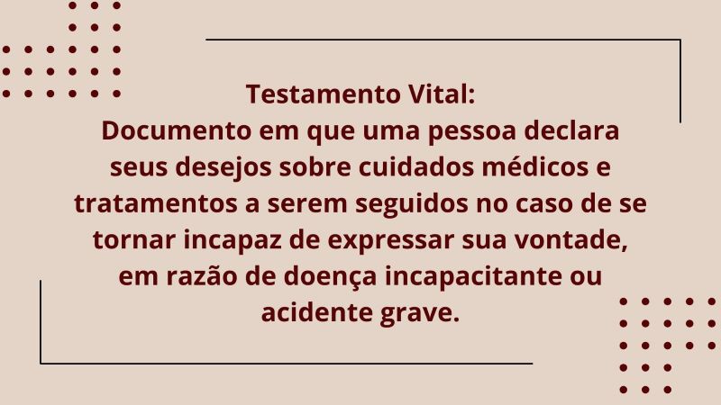 Conceito de testamento vital